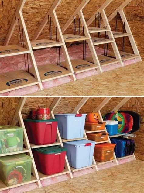 Creative Storage Solutions Using An Attic Ladder